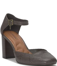 Lucky Brand Kanira Embossed Ankle Strap Pumps