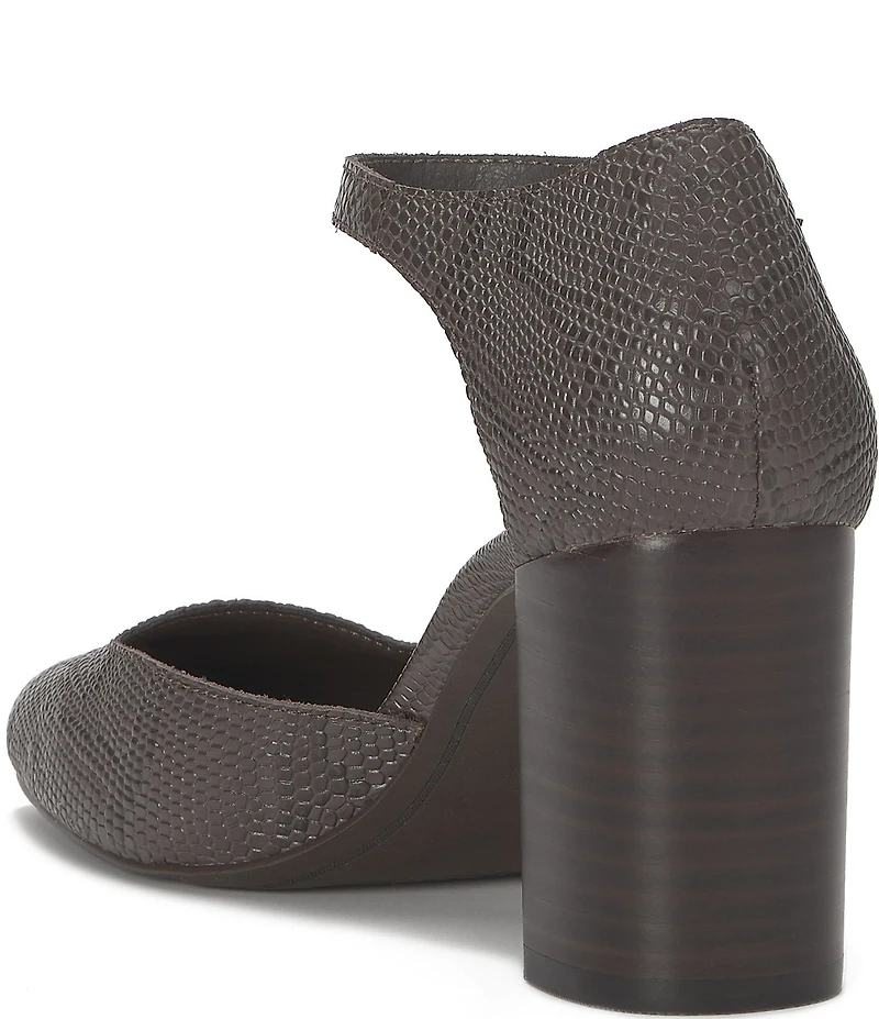 Lucky Brand Kanira Embossed Ankle Strap Pumps