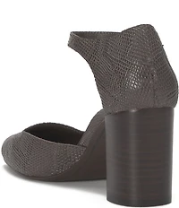 Lucky Brand Kanira Embossed Ankle Strap Pumps