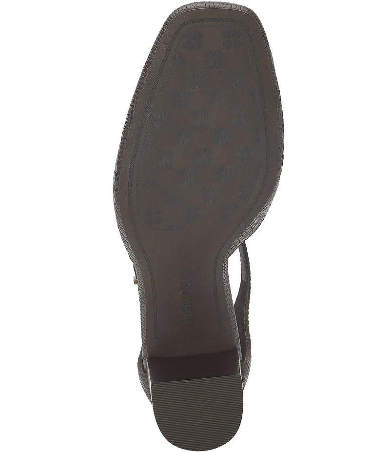 Lucky Brand Kanira Embossed Ankle Strap Pumps