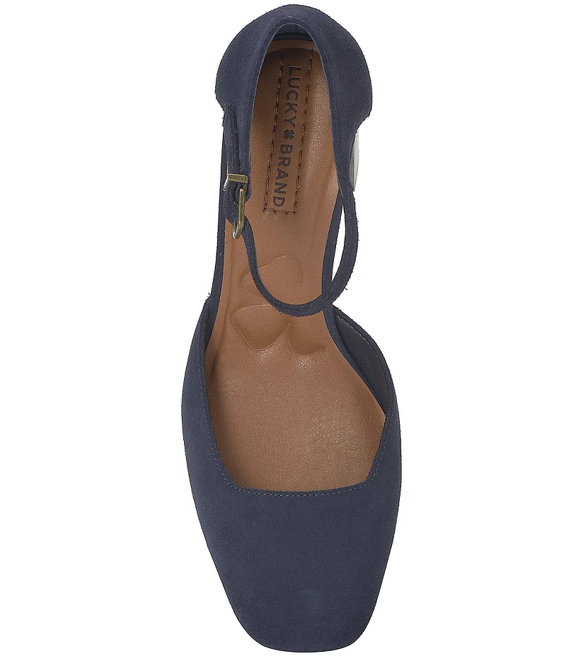 Lucky Brand Kanira Suede Ankle Strap Pumps