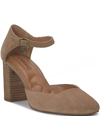 Lucky Brand Kanira Suede Ankle Strap Pumps