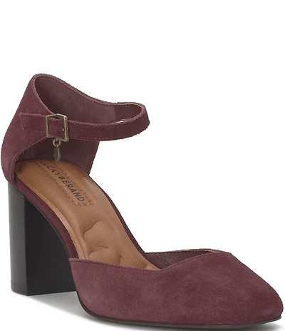 Lucky Brand Kanira Suede Ankle Strap Pumps