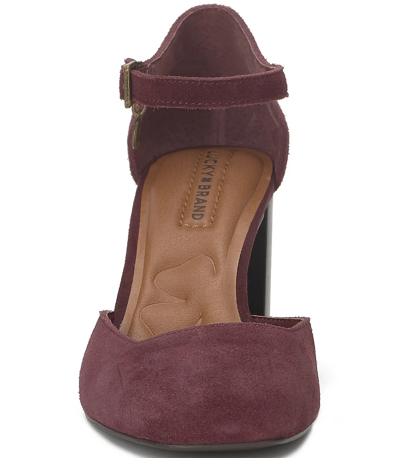 Lucky Brand Kanira Suede Ankle Strap Pumps