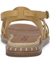 Lucky Brand Kielly Leather Cross Strap Flat Sandals