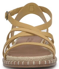 Lucky Brand Kielly Leather Cross Strap Flat Sandals