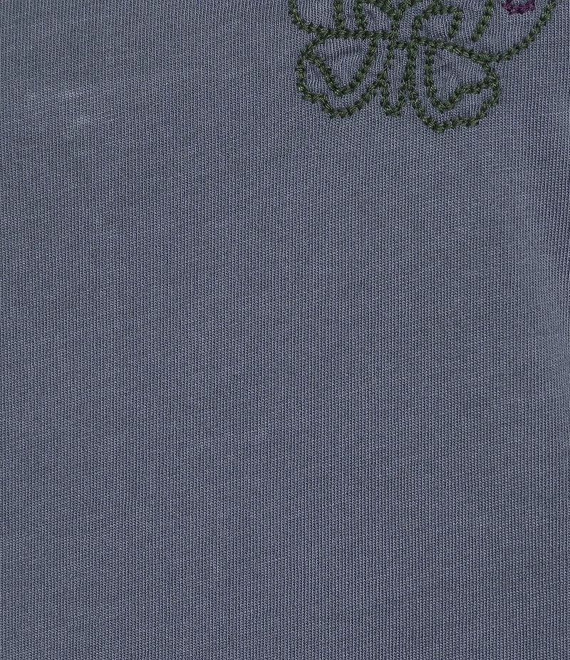 Lucky Brand Knit Butterfly Crew Neck Short Sleeve Tee