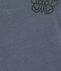 Lucky Brand Knit Butterfly Crew Neck Short Sleeve Tee