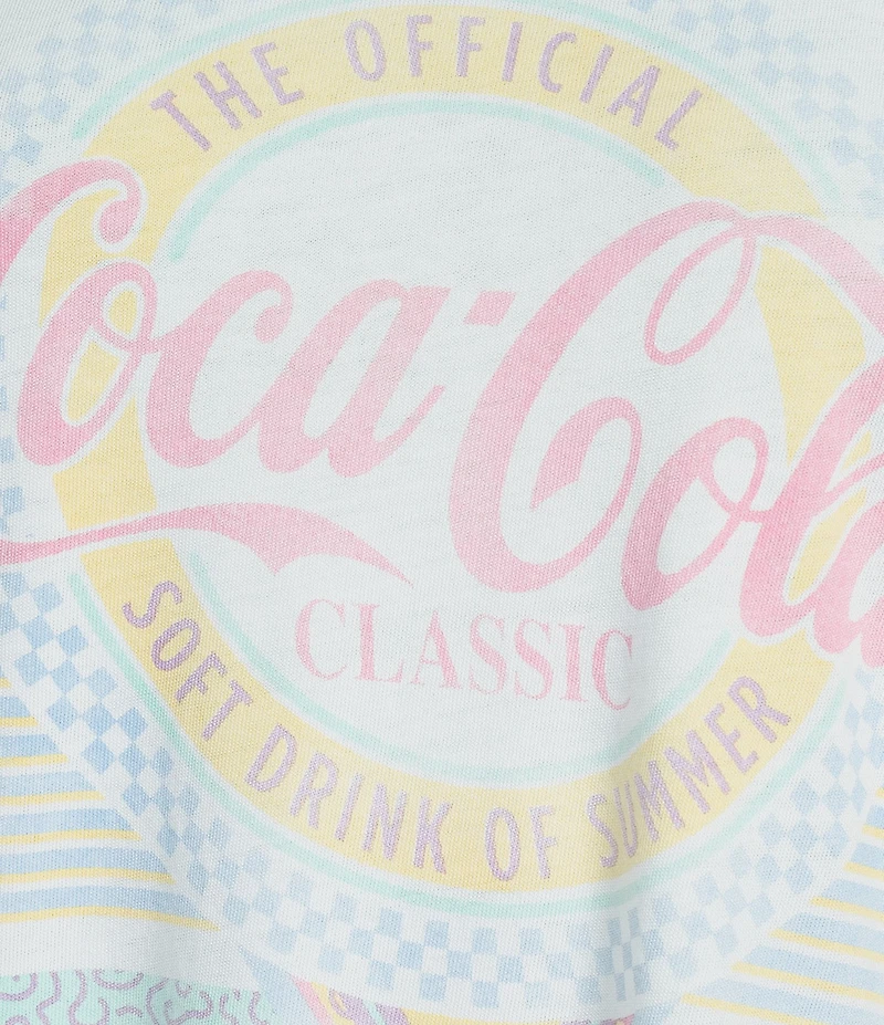 Lucky Brand Knit Coca-Cola Classic Crew Neck Short Sleeve Tee Shirt
