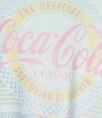 Lucky Brand Knit Coca-Cola Classic Crew Neck Short Sleeve Tee Shirt