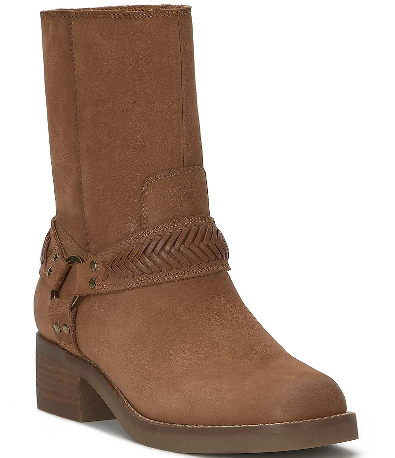 Lucky Brand Kujono Leather O-Ring Harness Hardware Boots