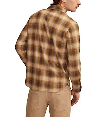 Lucky Brand Large Plaid Long Sleeve Brushed Knit Jersey Shirt