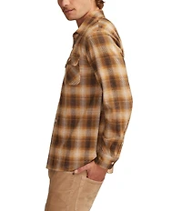 Lucky Brand Large Plaid Long Sleeve Brushed Knit Jersey Shirt