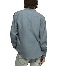 Lucky Brand Linen Long Sleeve Western Shirt