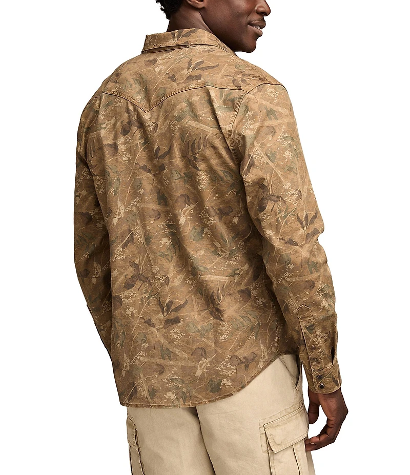 Lucky Brand Long-Sleeve Camo Printed Twill Western Shirt