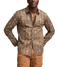 Lucky Brand Long-Sleeve Printed Twill Western Shirt