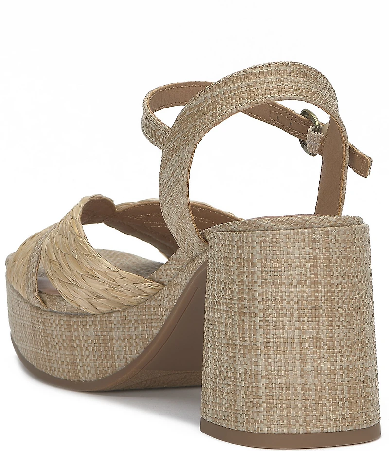 Lucky Brand Marrika Raffia Platform Block Heel Sandals