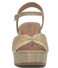 Lucky Brand Marrika Raffia Platform Block Heel Sandals