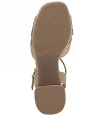 Lucky Brand Marrika Raffia Platform Block Heel Sandals