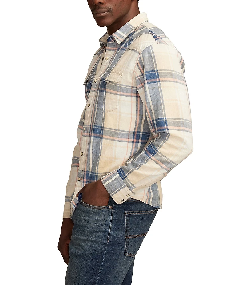 Lucky Brand Masa Long Sleeve Plaid Woven Western Shirt