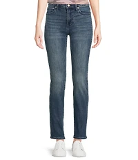 Lucky Brand Mid Rise Sweet Straight Leg Ankle Length Stretch Denim Jeans