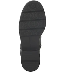 Lucky Brand Migyn Leather Double Buckle Moto Booties