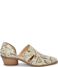 Lucky Brand Minnsy Snake Print Leather Cut-Out Shooties