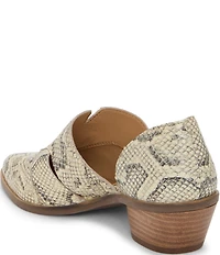 Lucky Brand Minnsy Snake Print Leather Cut-Out Shooties