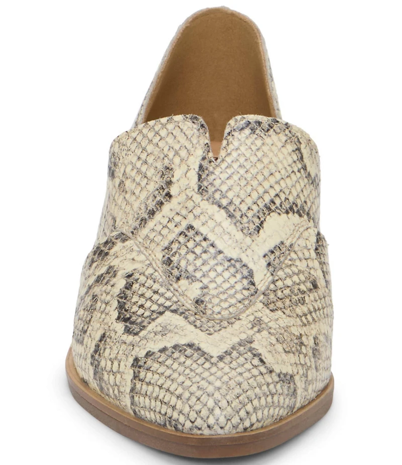 Lucky Brand Minnsy Snake Print Leather Cut-Out Shooties