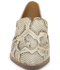 Lucky Brand Minnsy Snake Print Leather Cut-Out Shooties