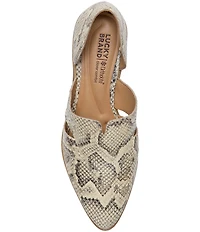 Lucky Brand Minnsy Snake Print Leather Cut-Out Shooties
