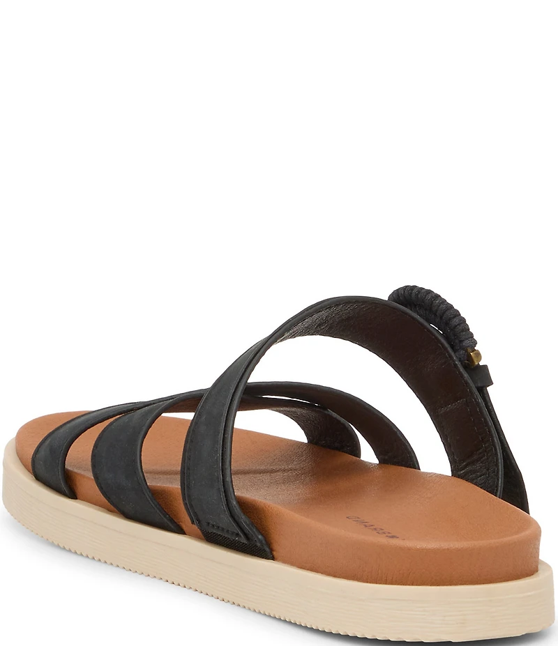 Lucky Brand Morissa Nubuck Leather Buckle Cross Strap Sandals