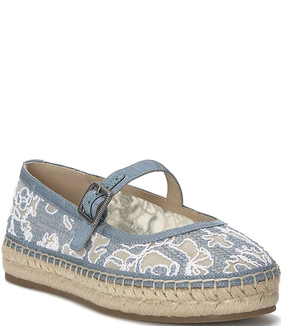 Lucky Brand Orlyna Floral Lace Mary Jane Espadrille Flats