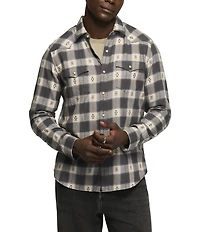 Lucky Brand Plaid Dobby Western Shirt