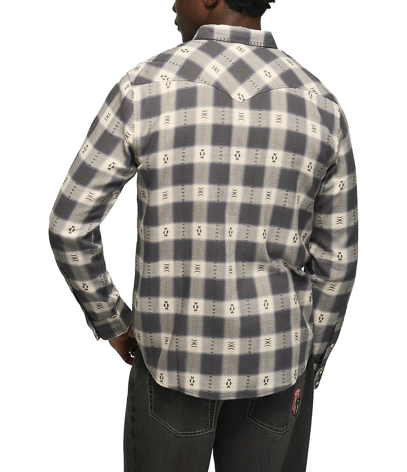 Lucky Brand Plaid Dobby Western Shirt