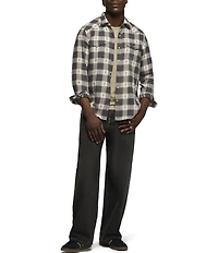Lucky Brand Plaid Dobby Western Shirt