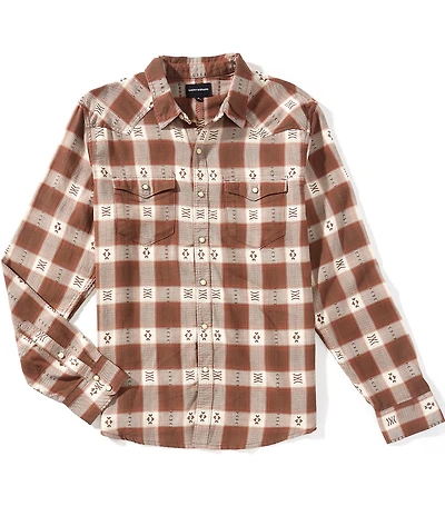 Lucky Brand Plaid Dobby Western Shirt