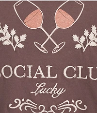 Lucky Brand Rose All Day Crew Neck Short Sleeve Graphic T-Shirt