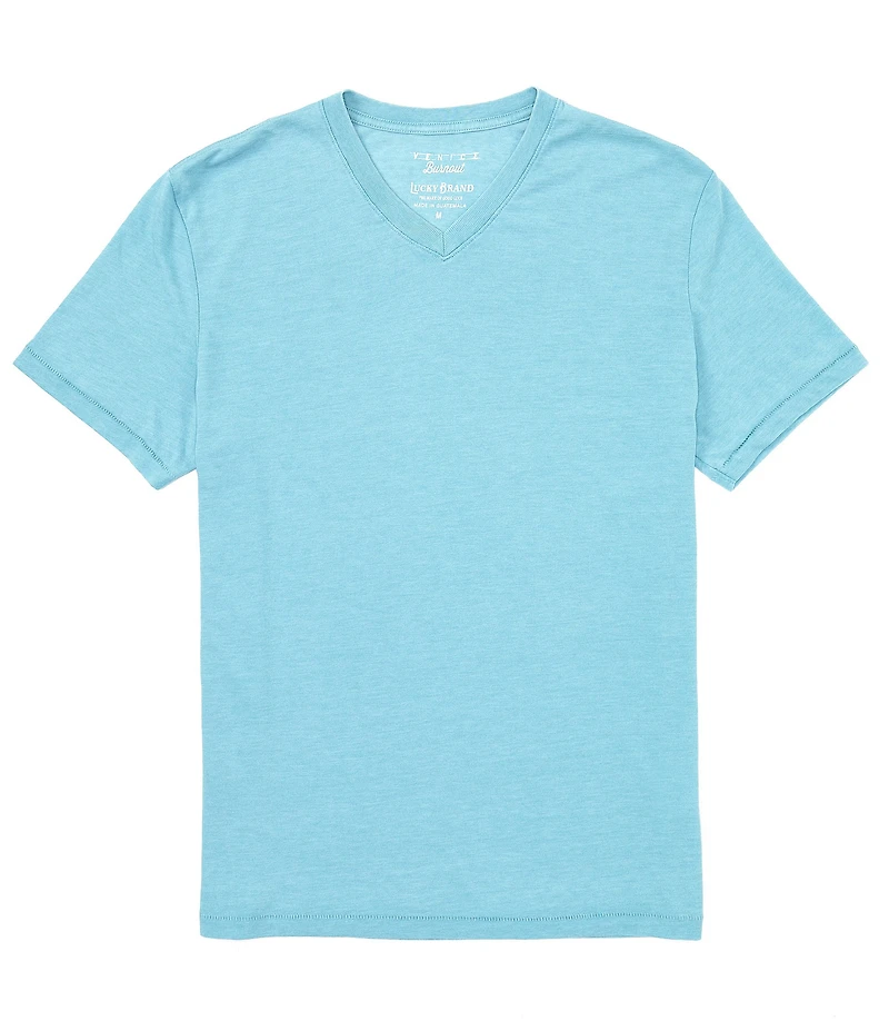 Lucky Brand Short Sleeve Burnout V-Neck T-Shirt