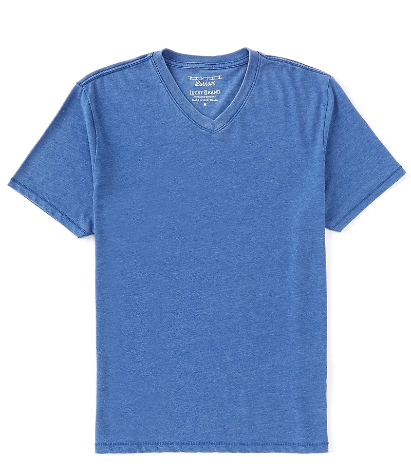 Lucky Brand Short Sleeve Burnout V-Neck T-Shirt
