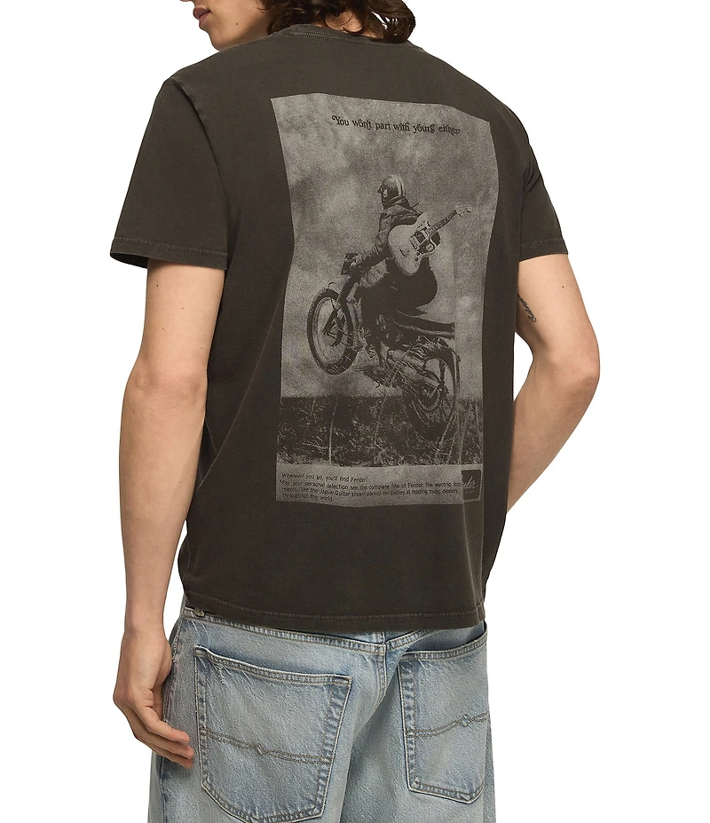 Lucky Brand Short Sleeve Fender Moto Tee