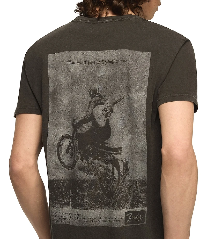 Lucky Brand Short Sleeve Fender Moto Tee