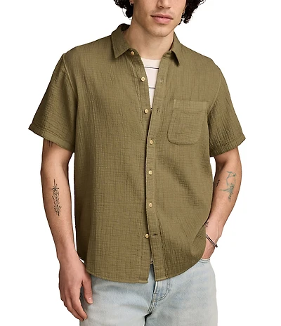 Lucky Brand Short Sleeve Gauze Shirt