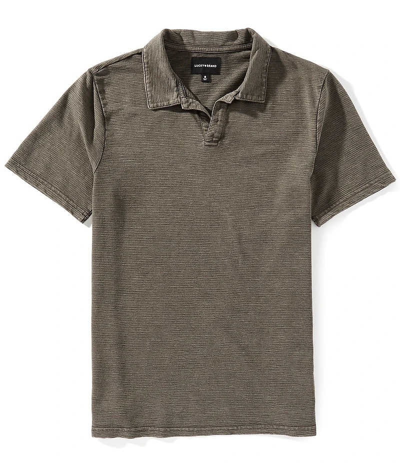 Lucky Brand Short Sleeve Jacquard Slub Jersey Shirt
