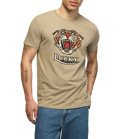Lucky Brand Short Sleeve Lucky Motors Tiger T-Shirt