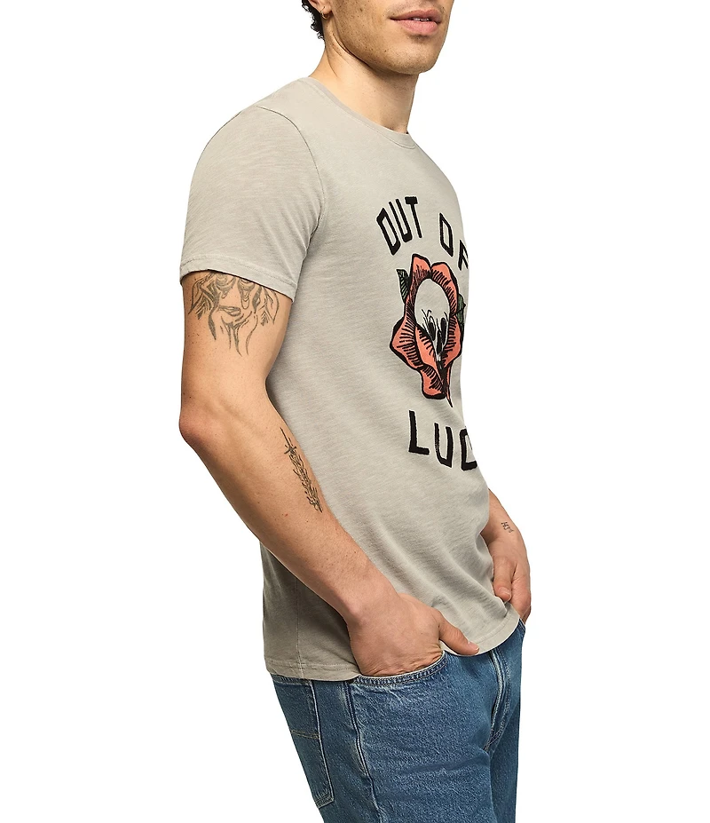 Lucky Brand Short Sleeve Out Of Luck Skull Tee