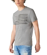 Lucky Brand Short Sleeve USA Flag T-Shirt