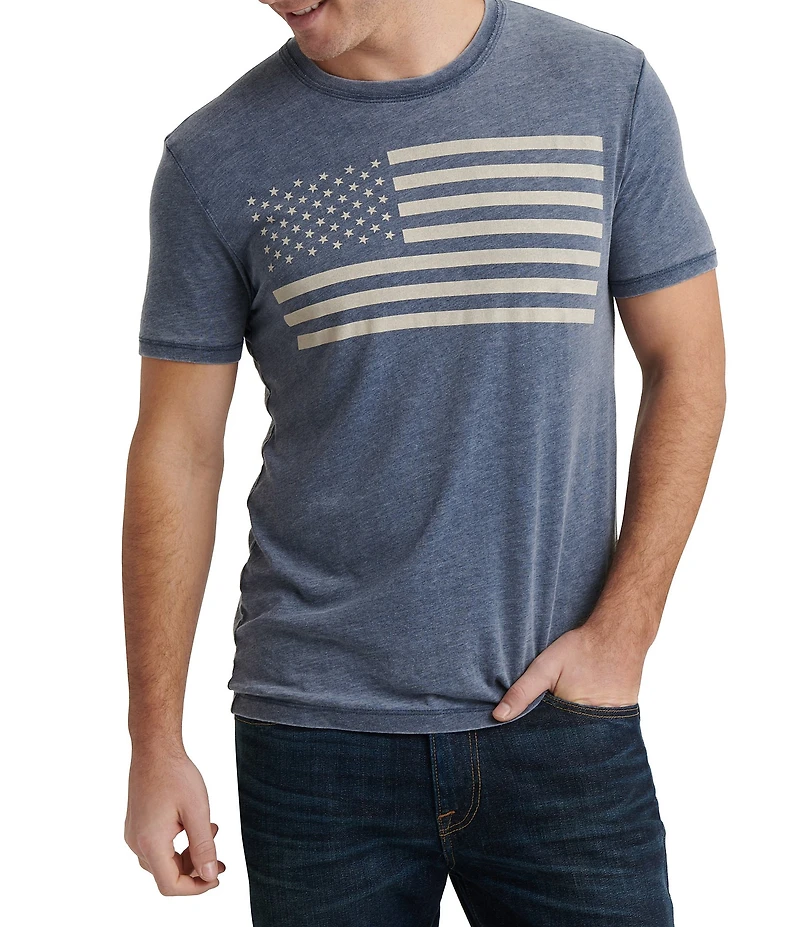 Lucky Brand Short Sleeve American Flag T-Shirt