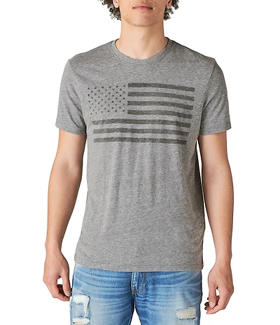 Lucky Brand Short Sleeve American Flag T-Shirt
