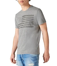 Lucky Brand Short Sleeve American Flag T-Shirt